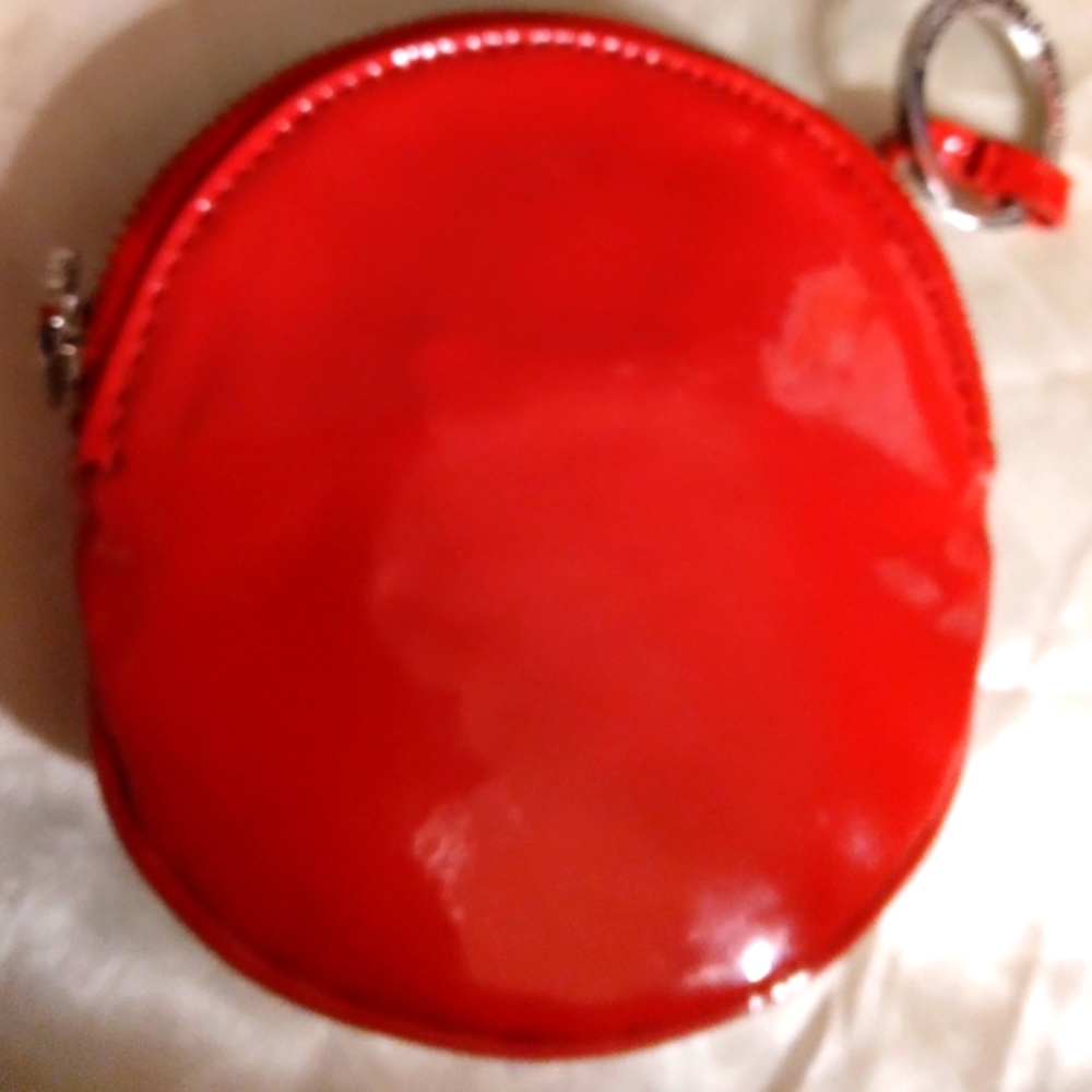 ☆LOWEST☆Rare☆MARC JACOBS☆Bright Red Genuine Leather Coin Purse Keyfob - Picture 3 of 16